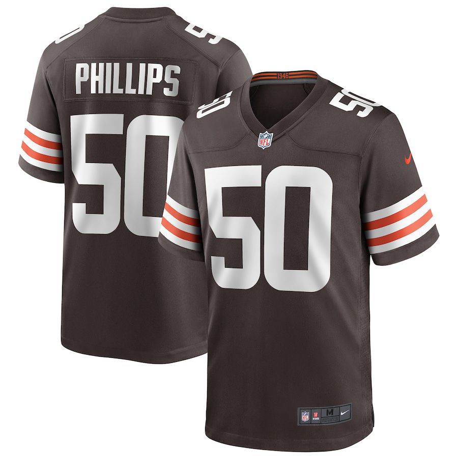 Men Cleveland Browns #50 Jacob Phillips Nike Brown Player Game NFL Jersey